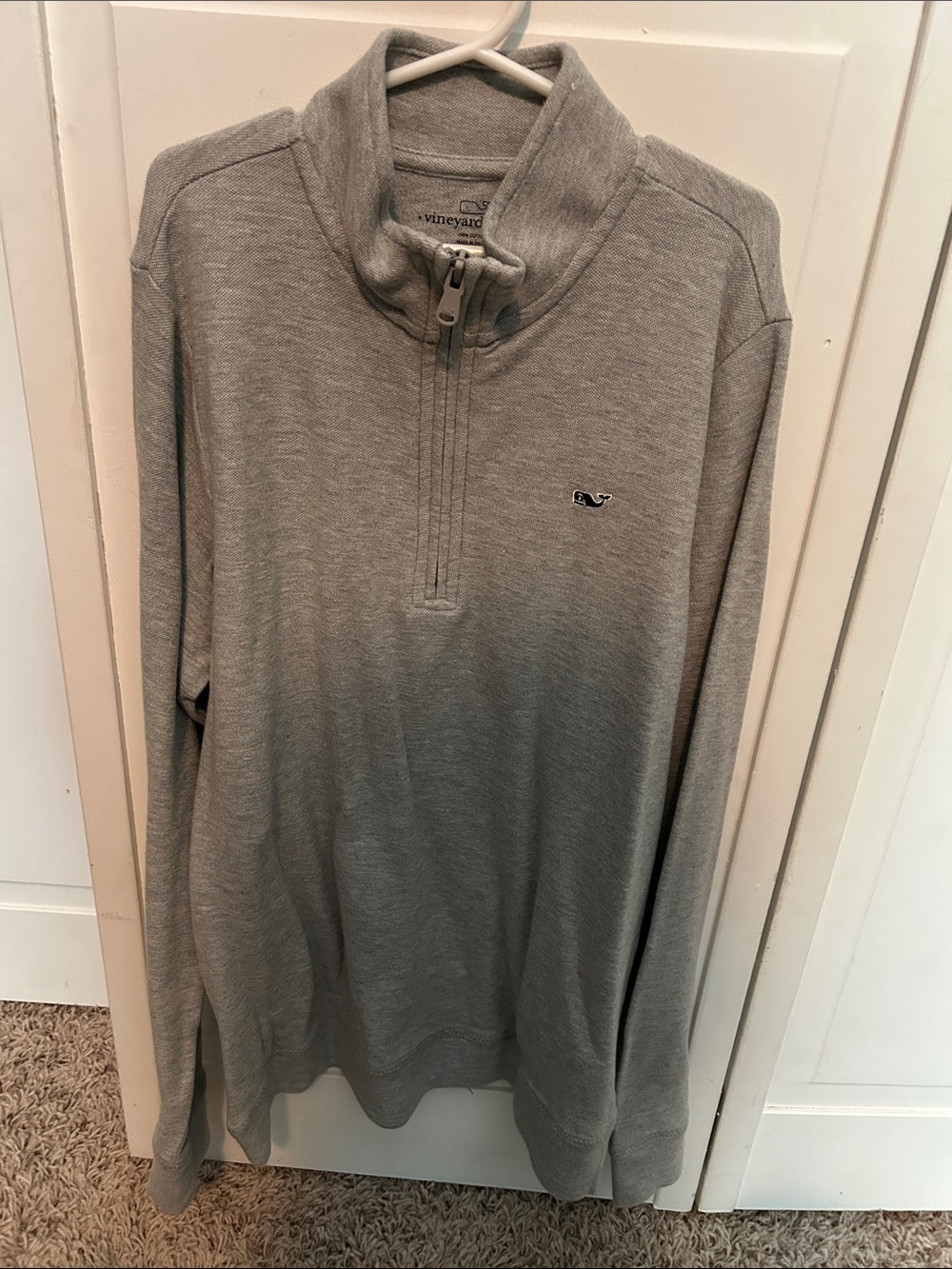 Vineyard Vines Gray Quarter-Zip Pullover Sweater